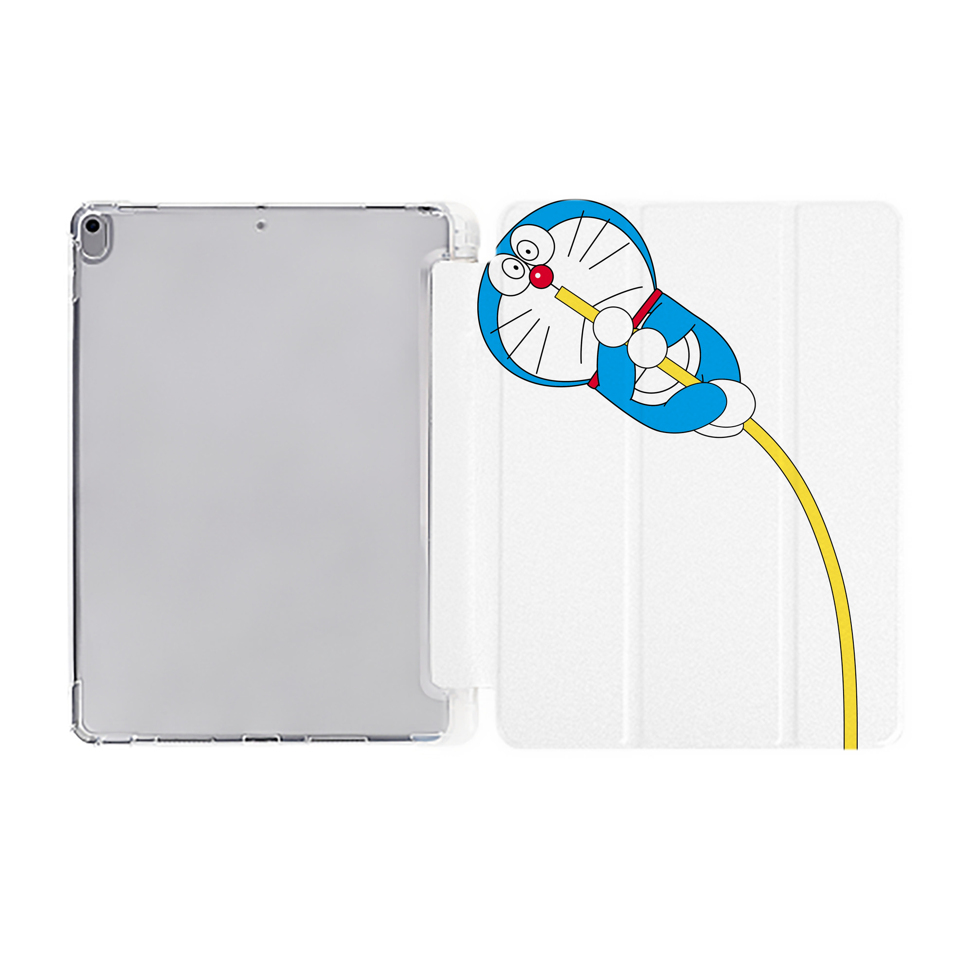 （画像用） ドラえもん Doraemon IPad ケース ペン収納付き 三つ折りスタンド PUレザー×シリコン 対応機種9.5/10.5/10.9インチ
